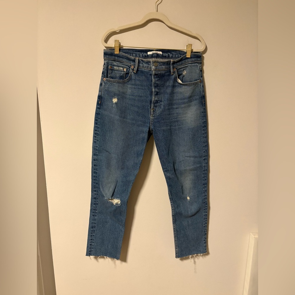 GRLFRND Karolina High-Rise Skinny Distressed Jeans 29